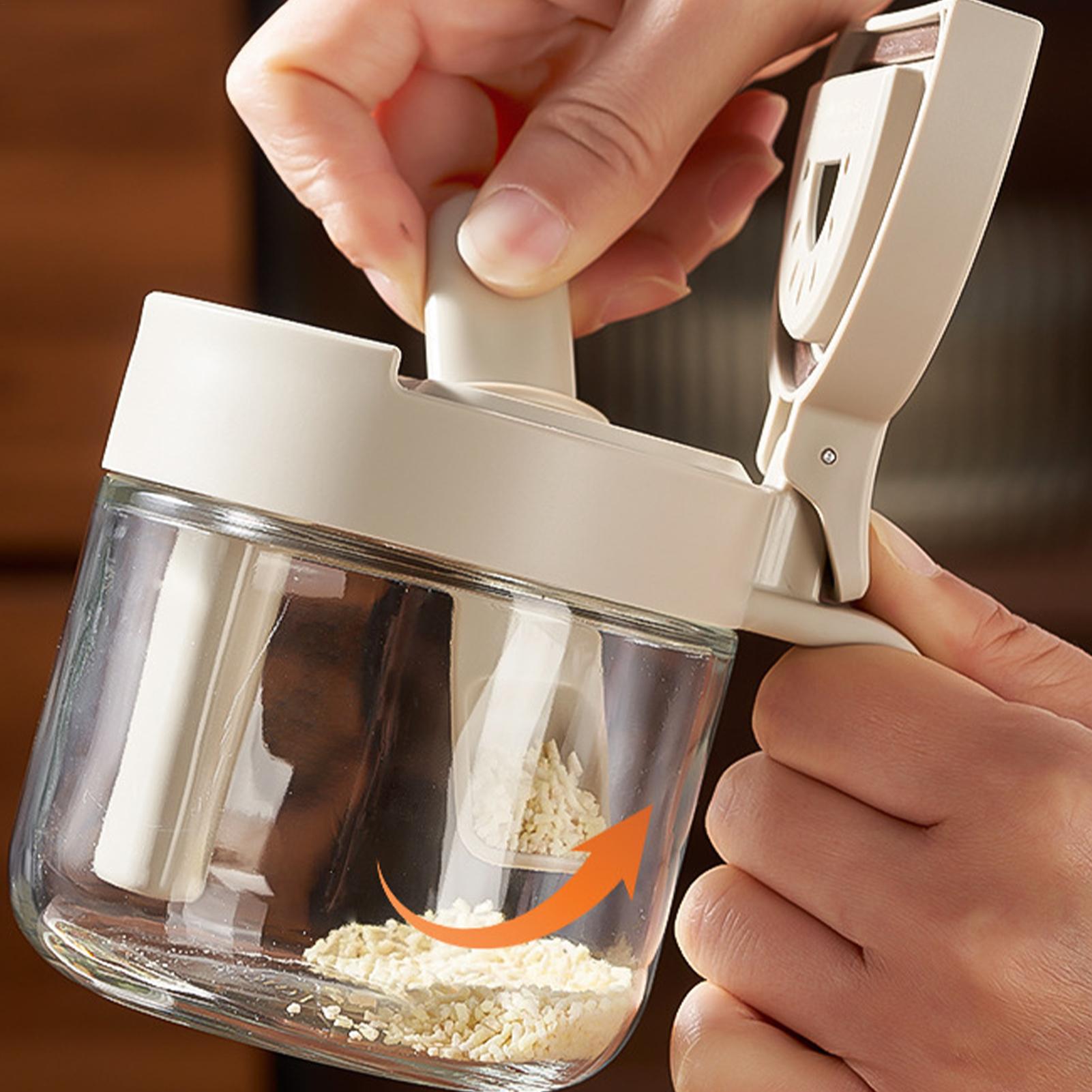 Kitchen Baking Tins - Seasoning Bottles with Spoon Condiment Glass