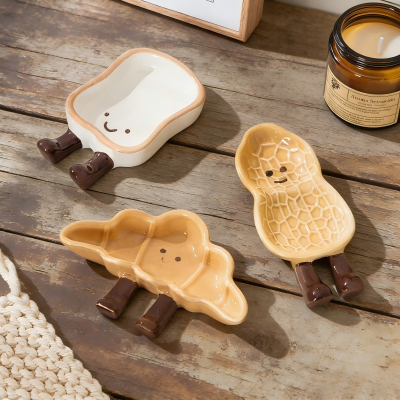 Kitchen Baking Dishes - 1PC Cute Mini Cartoon Bread Ceramic