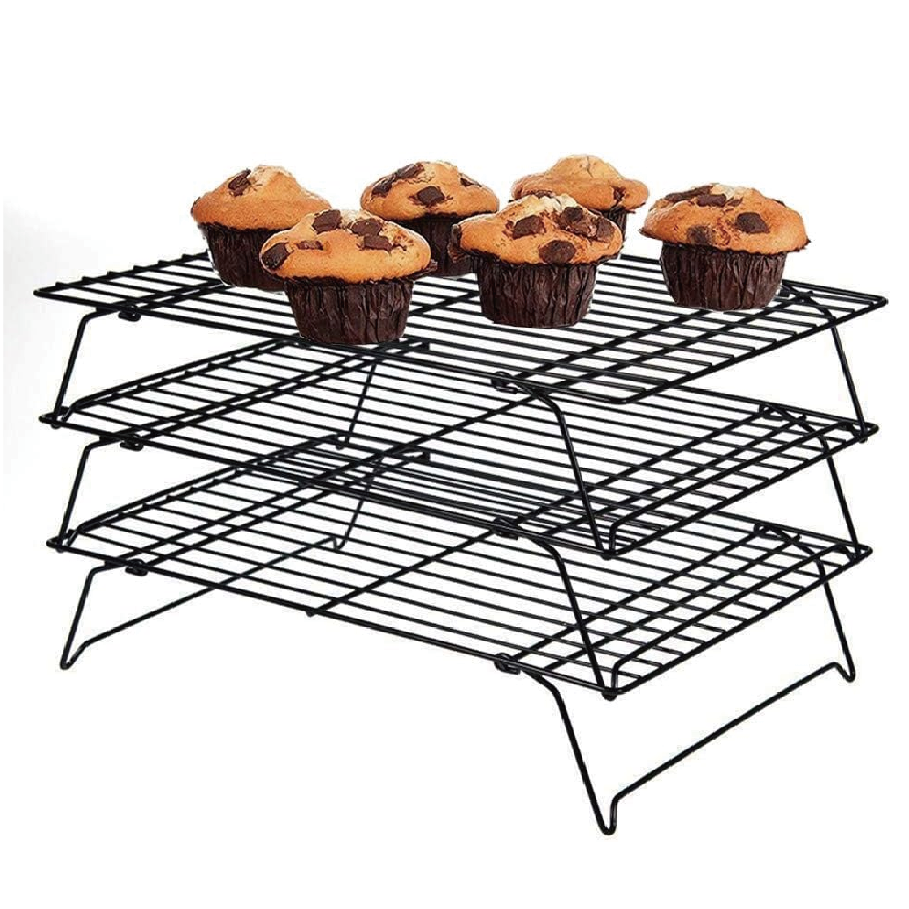 Kitchen Baking Supplies - 3-Tier Cooling Racks, Stackable Baking Rack