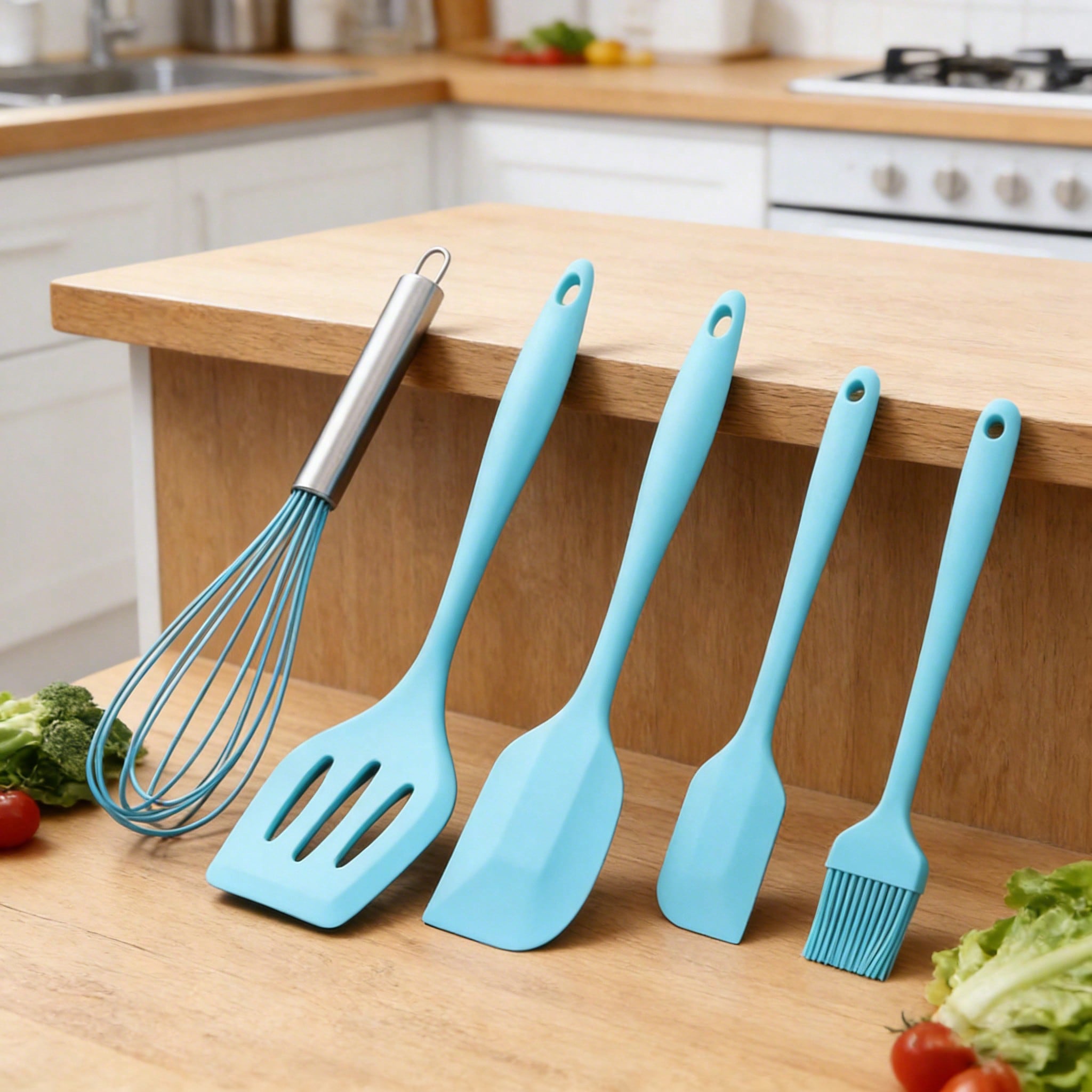 Kitchen Baking Utensil Set - Silicone Cooking Utensils Set, 5 Pcs