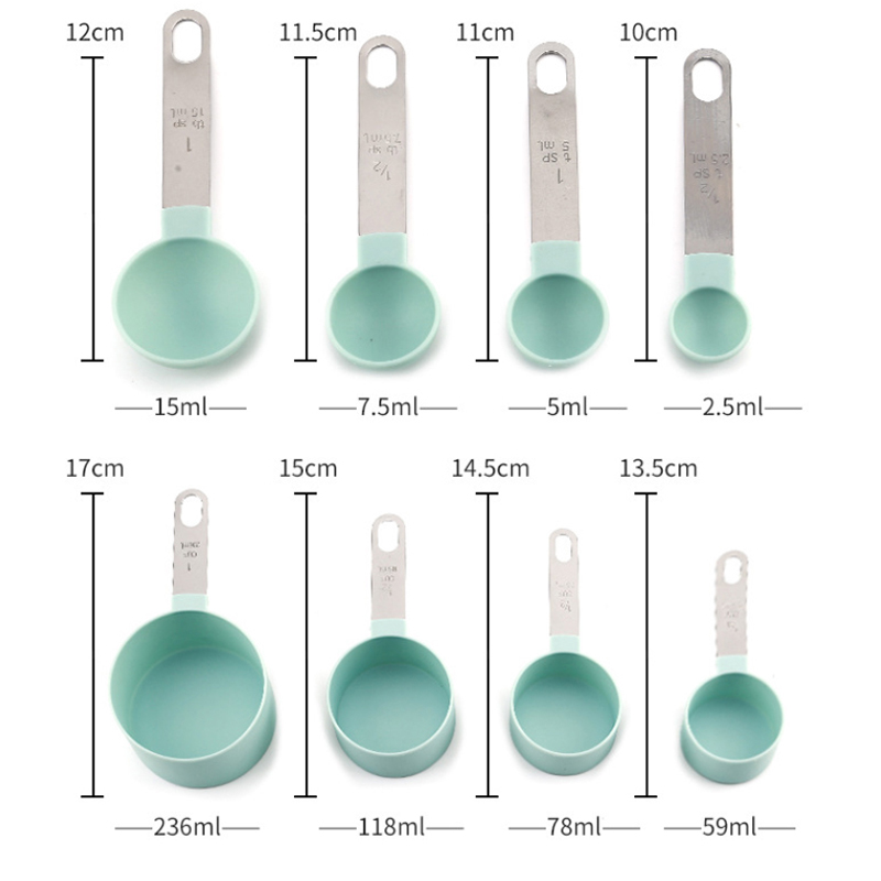 8PCS Measuring Cups Spoons Set - Kitchen Baking Utensil Set 리뷰 및 가격