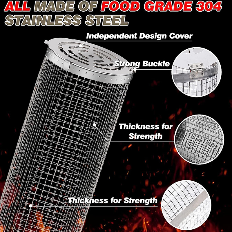 BBQ Basket Stainless Steel Rol - Kitchen Baking Tray Rack 리뷰 및 가격