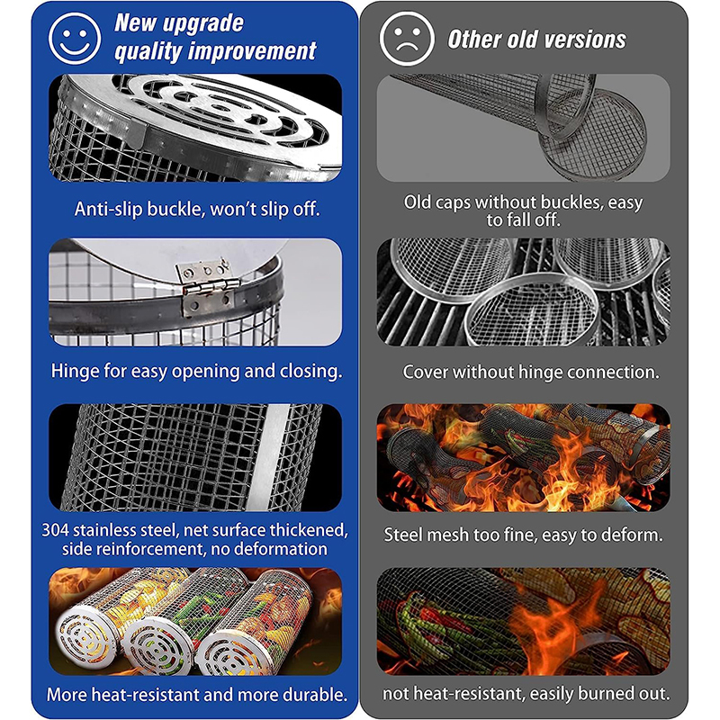 BBQ Basket Stainless Steel Rol - Kitchen Baking Tray Rack 리뷰 및 가격