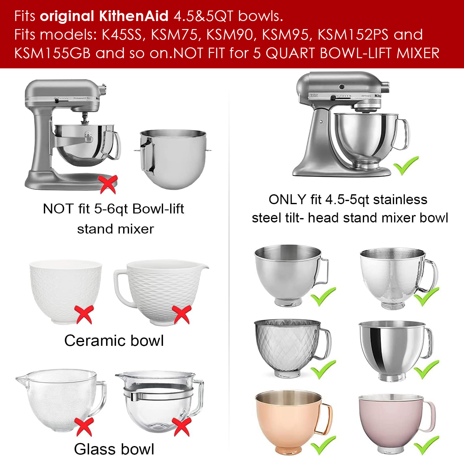 1pcs/2pcs Mixers Bowl Covers f - Kitchenaid Baking Set 리뷰 및 가격