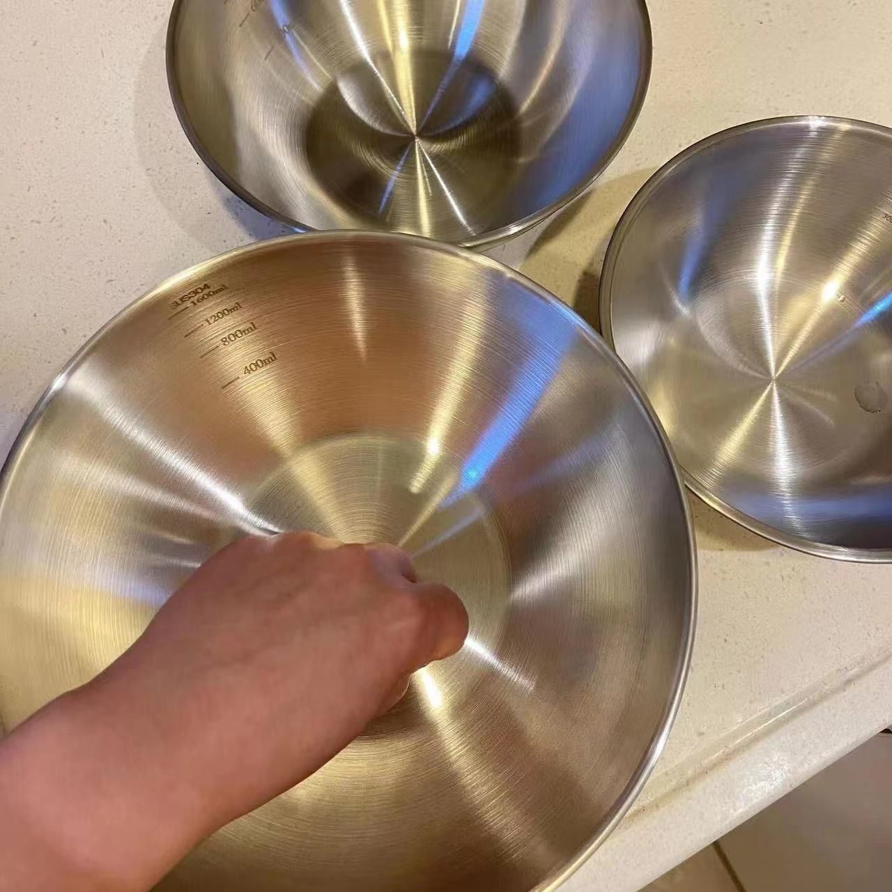 1-3 Stainless Steel Bowl Set w - Kitchen Baking Bowls 리뷰 및 가격