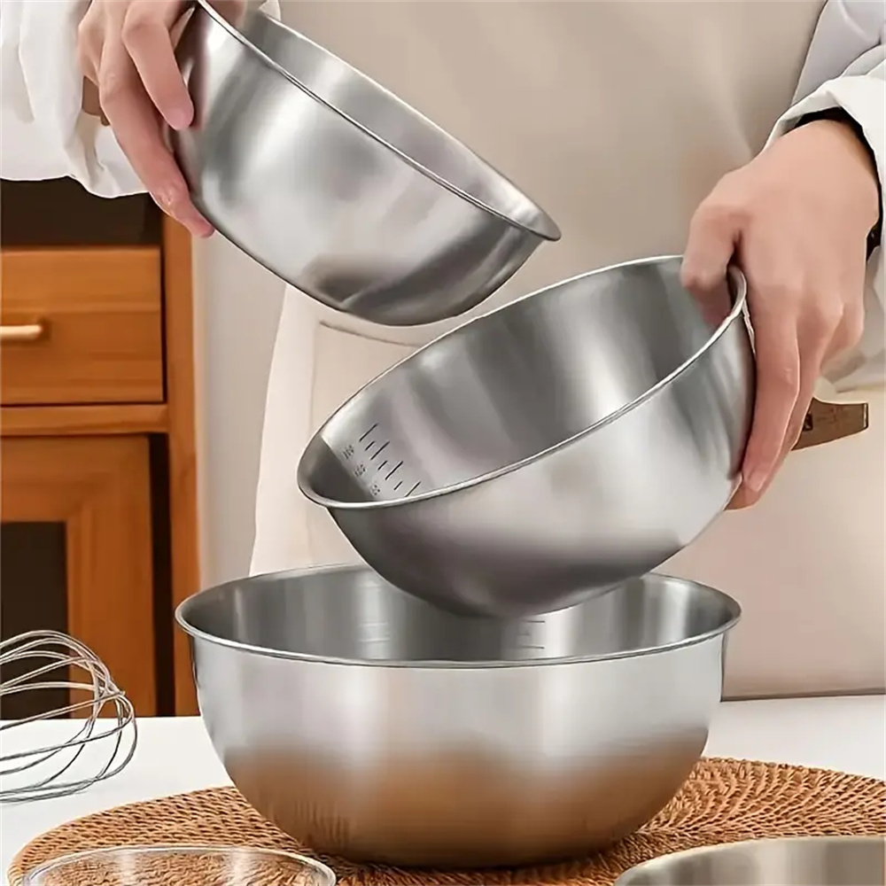 1-3 Stainless Steel Bowl Set w - Kitchen Baking Bowls 리뷰 및 가격