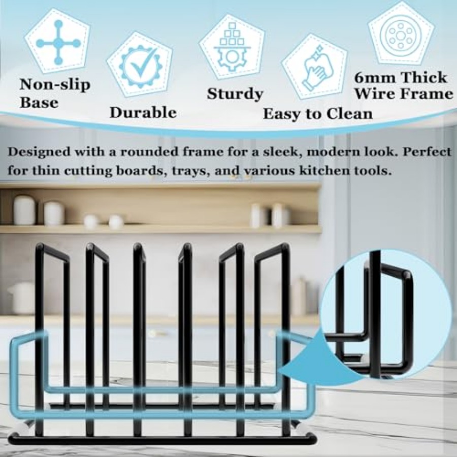 Cutting Board Organizer Rack w - Kitchen Cabinet Baking Sheet Organizer 리뷰 및 가격