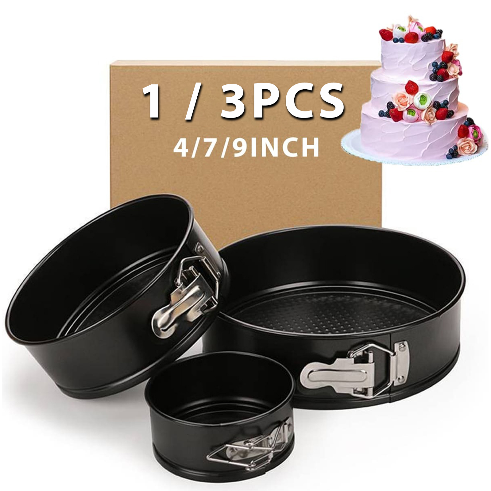 1PC, 3PCS Cake Pan Set, Round  - Kitchen Baking Cake 리뷰 및 가격