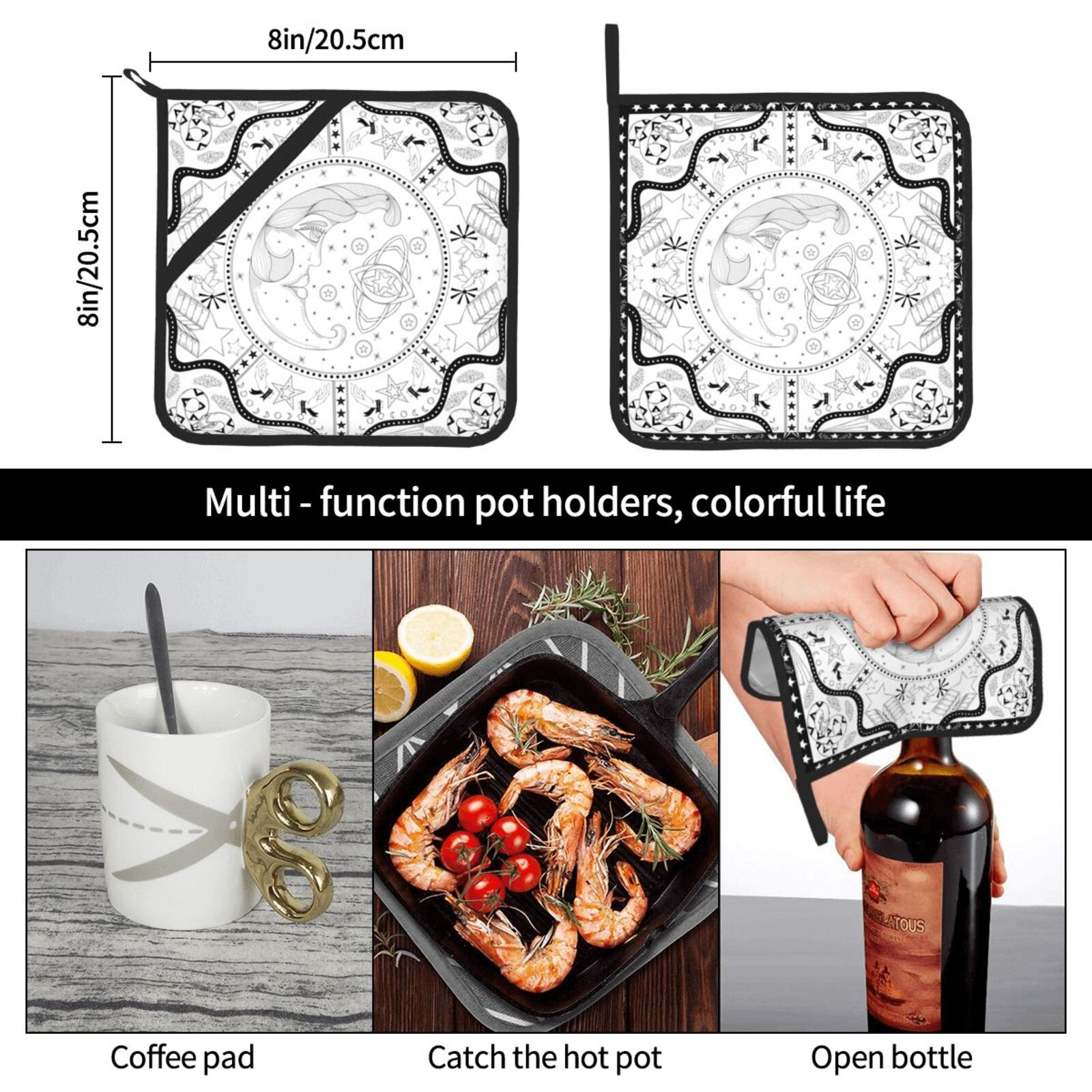 Fantasism Pot Holders Set of 2 - Kitchen Baking Dishes 리뷰 및 가격