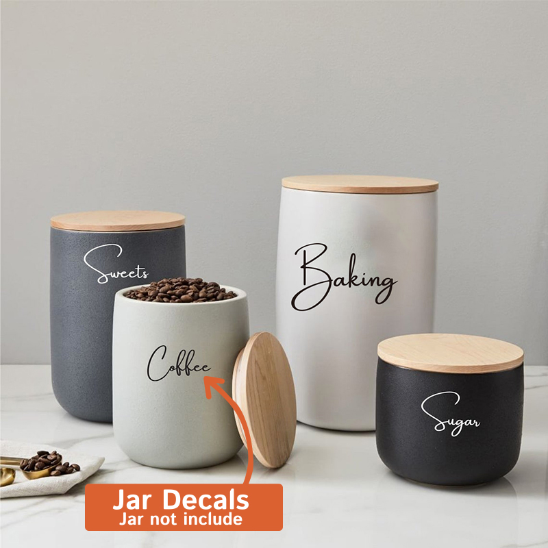 Decal Only 8Pcs Kitchen Organi - Kitchen.Baking Labels 리뷰 및 가격