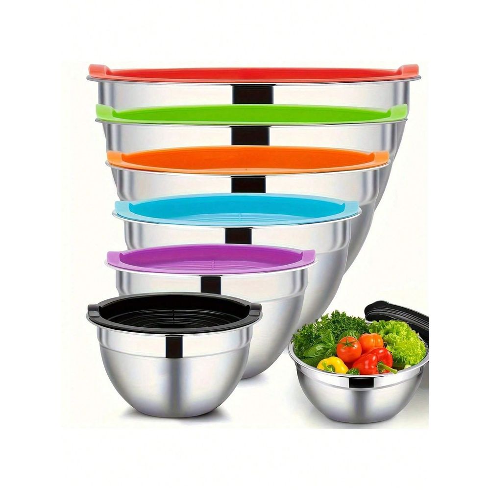 7 Piece Mixing Bowls With Lids - Kitchen Baking Bowls 리뷰 및 가격