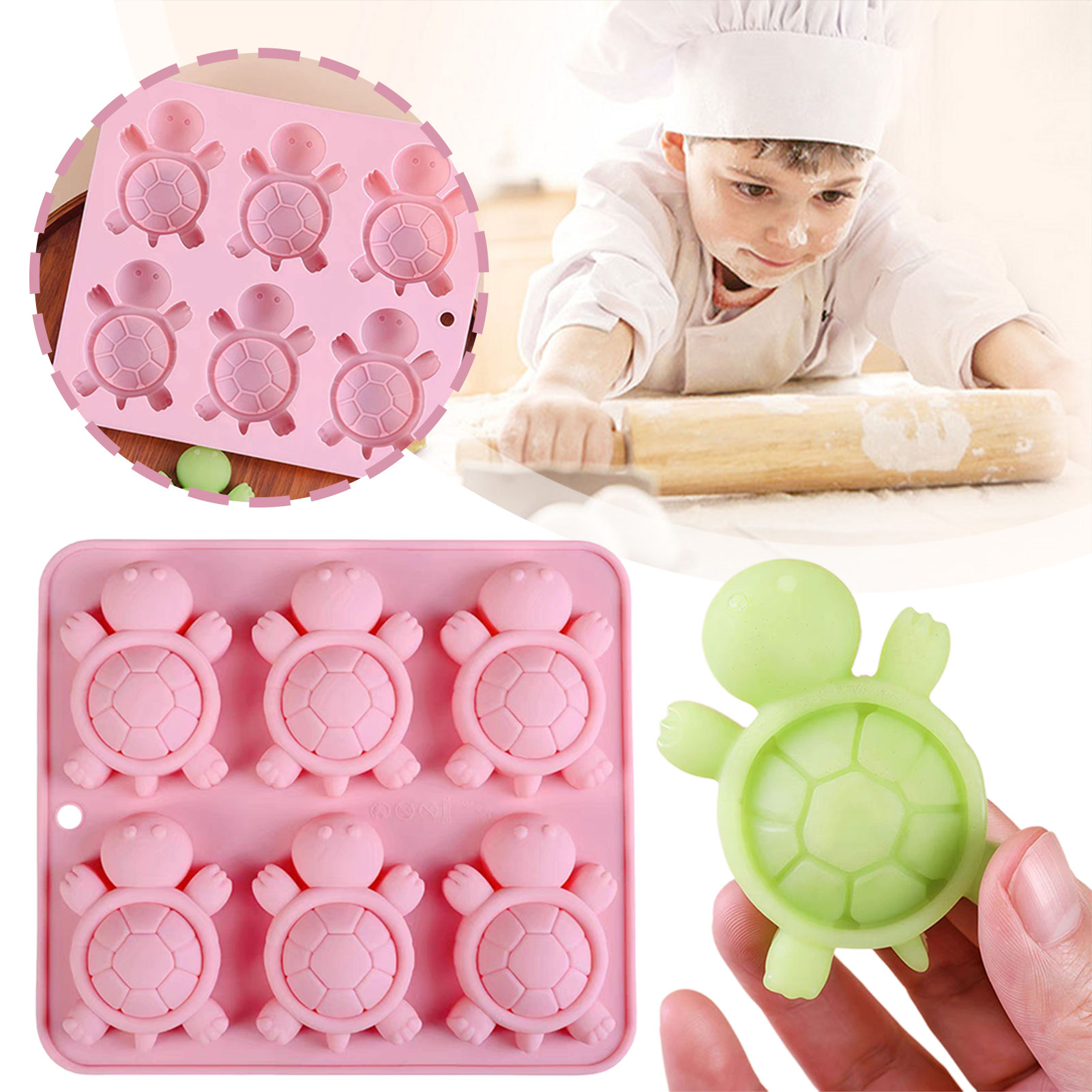 Turtles Ice Tray 3D Tortoises  - Kitchen Baking Supplies 리뷰 및 가격