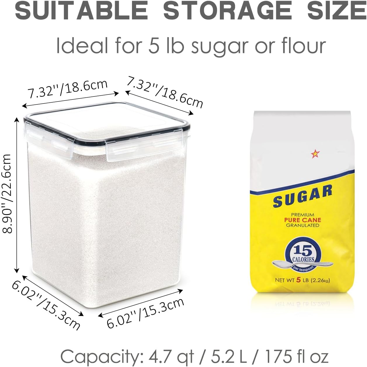 Large Food Storage Containers  - Kitchen Baking Organization 리뷰 및 가격