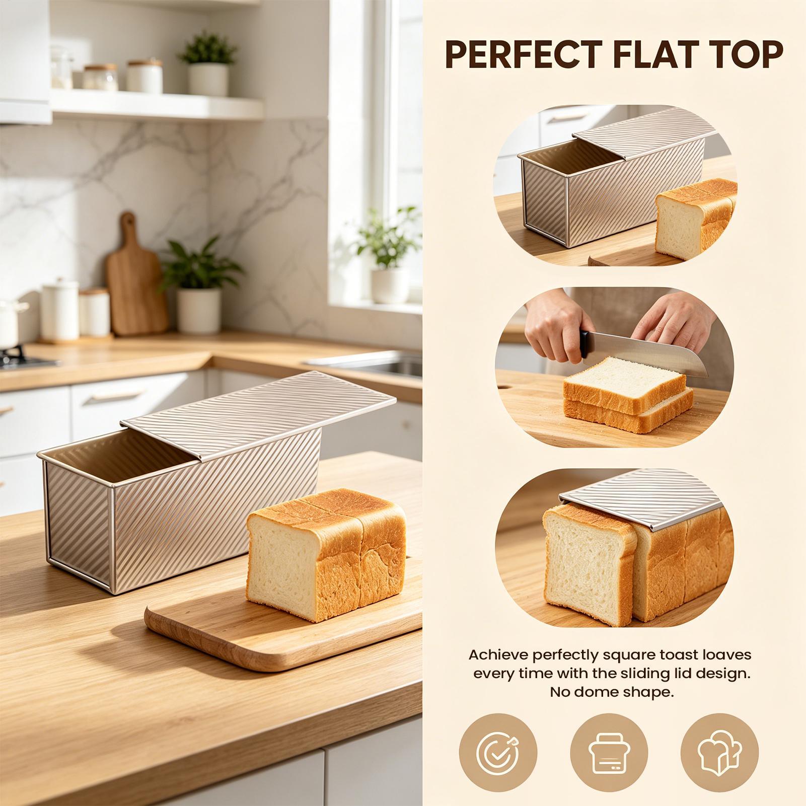 Loaf Pan With Lid Corrugated C - Kitchen Baking Tins 리뷰 및 가격