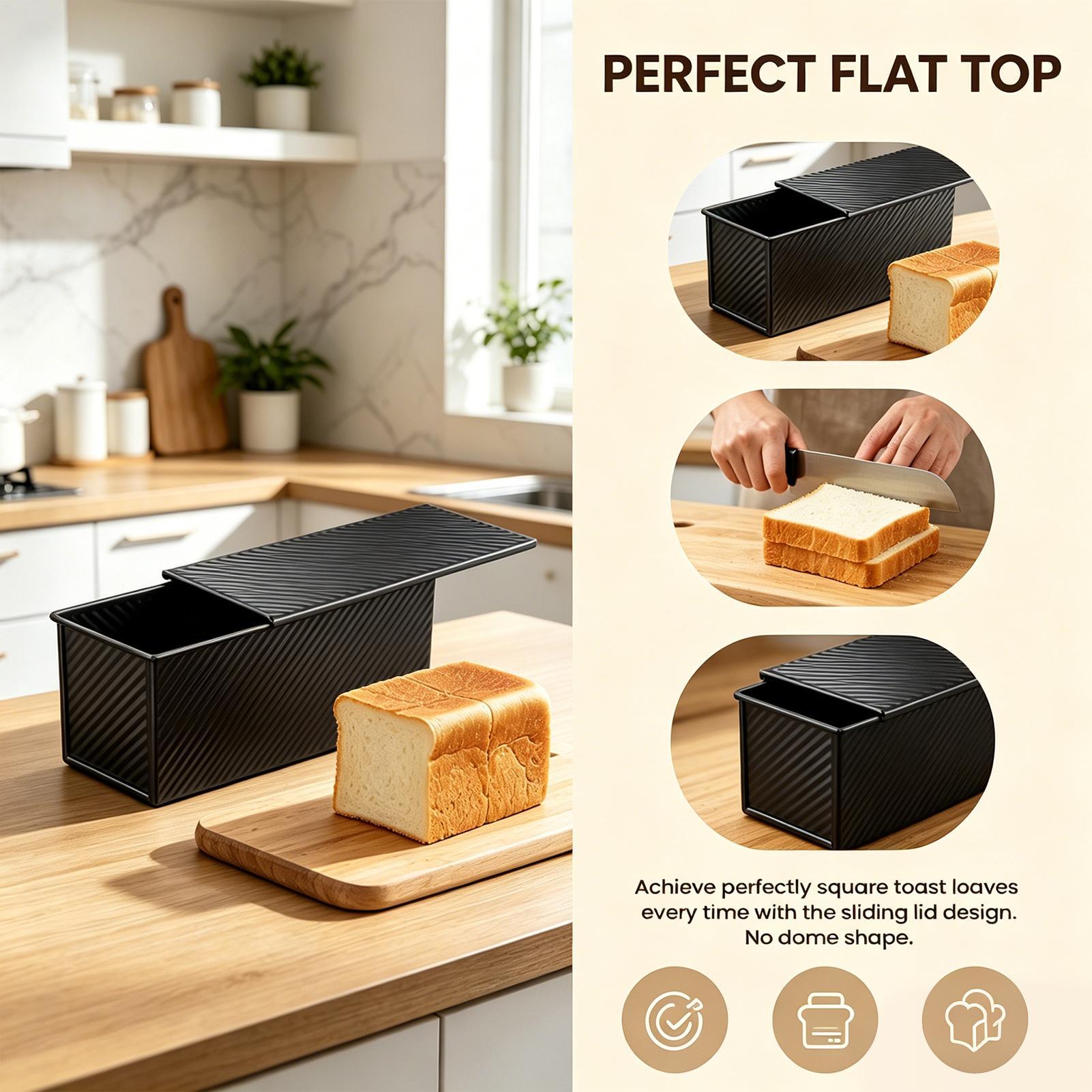 Loaf Pan With Lid Corrugated C - Kitchen Baking Tins 리뷰 및 가격