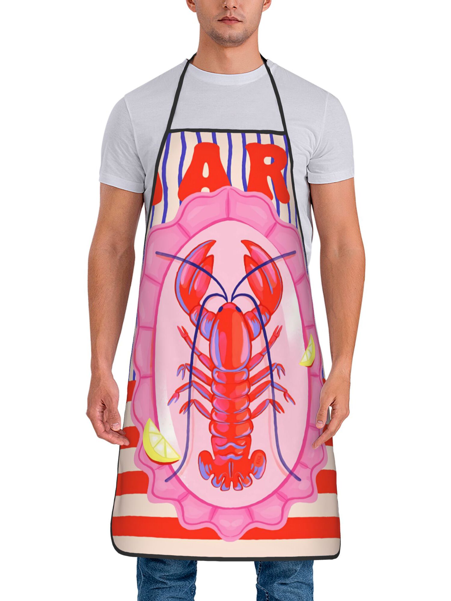 Retro Lobster Print Kitchen Ap - Kitchen.Baking Labels 리뷰 및 가격
