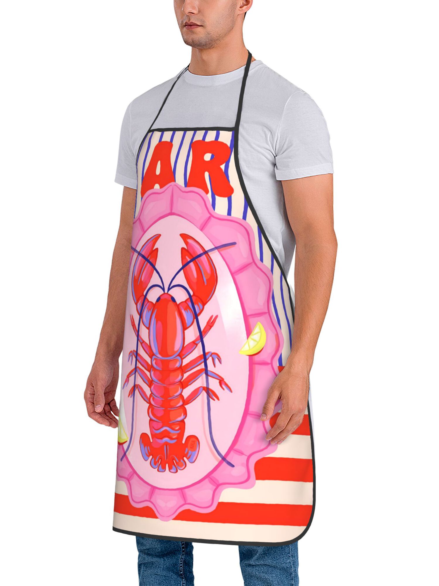 Retro Lobster Print Kitchen Ap - Kitchen.Baking Labels 리뷰 및 가격