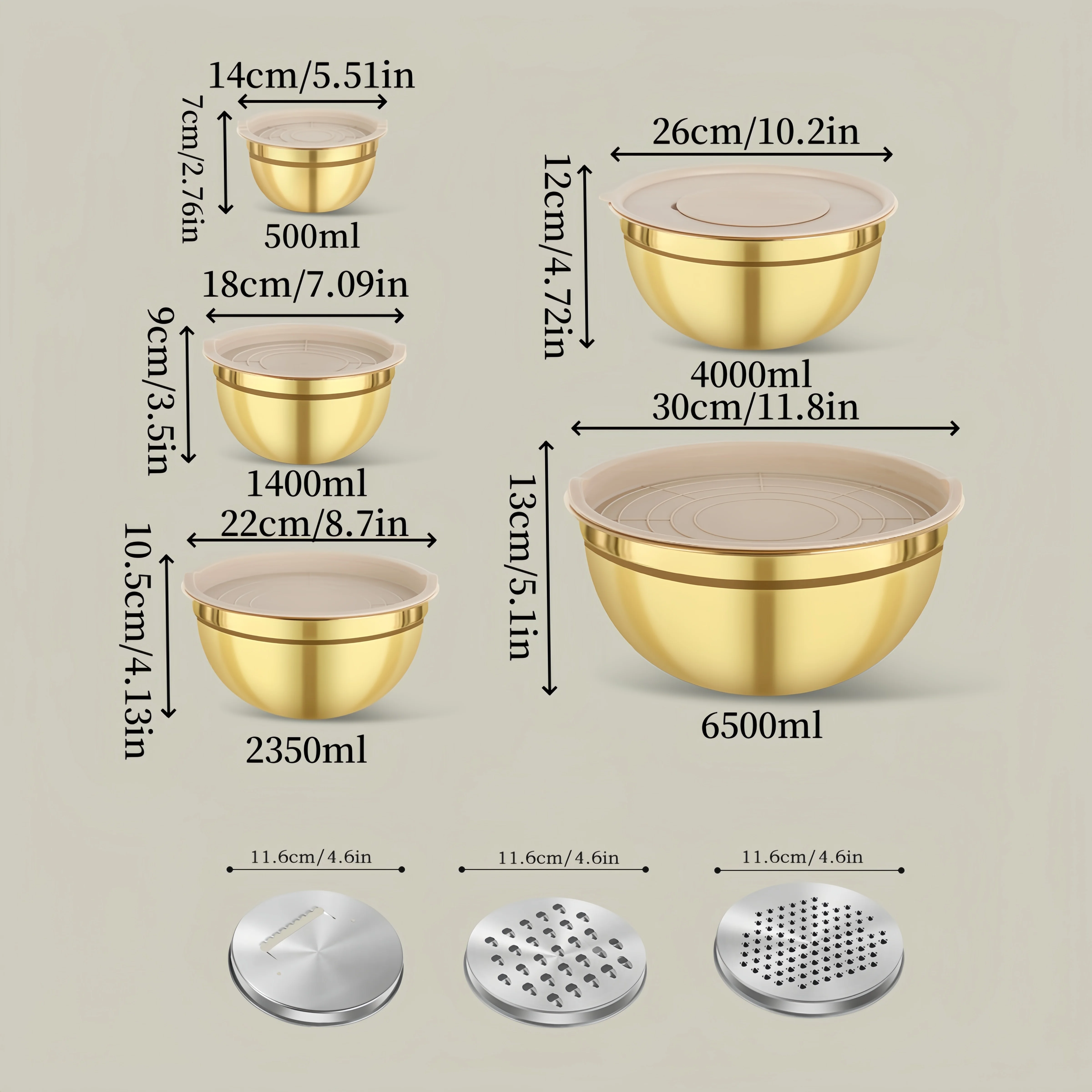 10-piece gold stainless steel  - Kitchen Baking Bowls 리뷰 및 가격