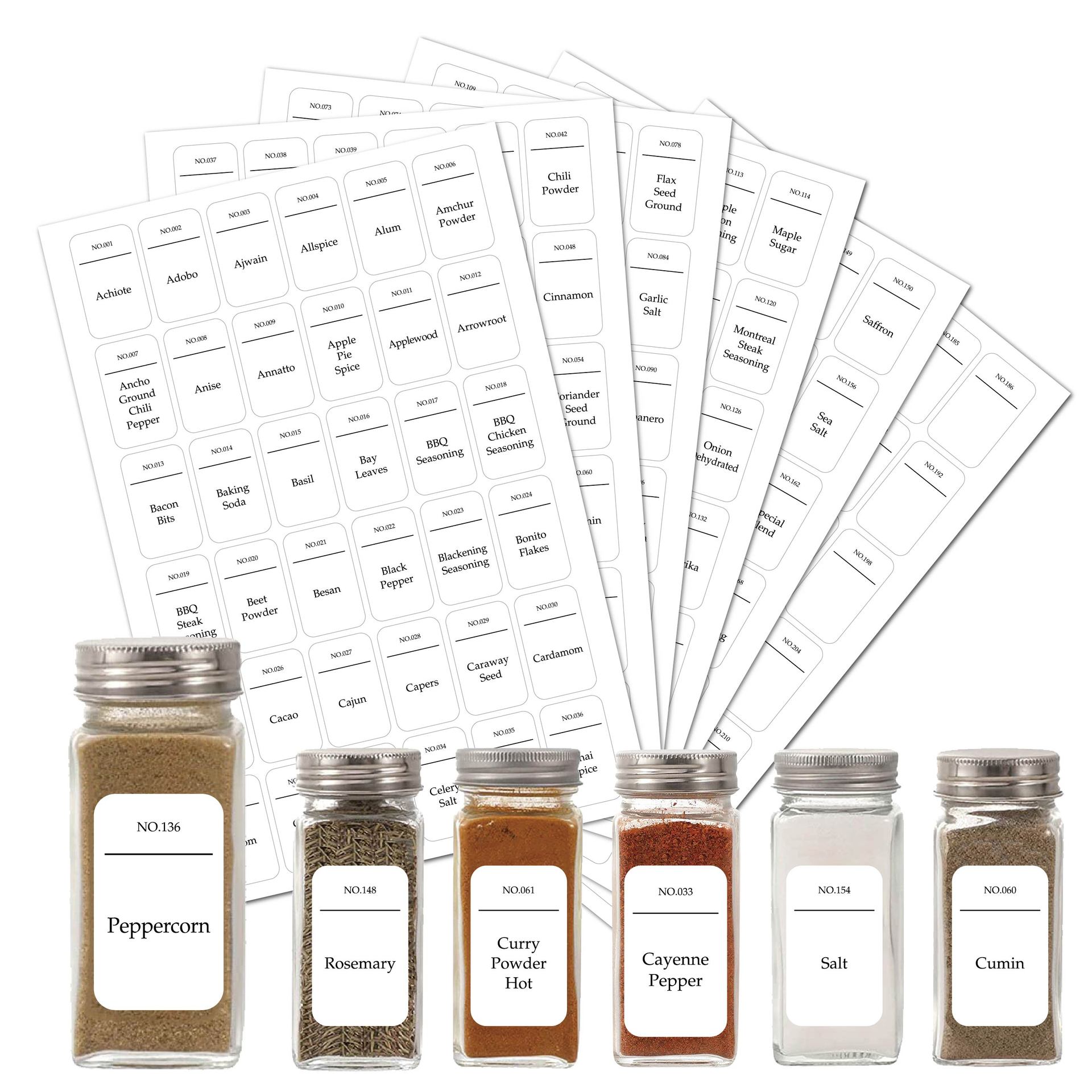 216pcs Kitchen Spice Jar Label - Kitchen.Baking Labels 리뷰 및 가격