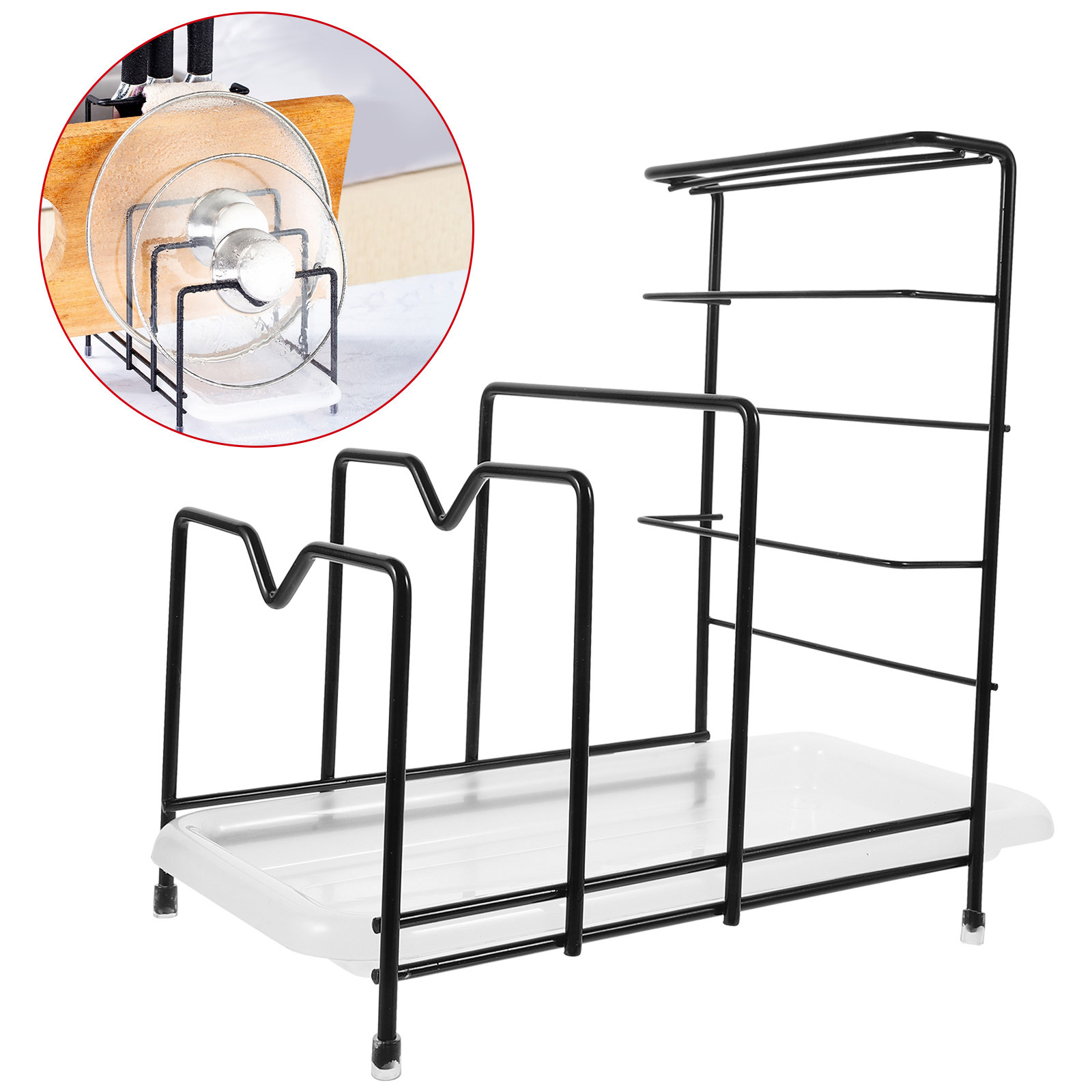 Pot Lid Rack Cutting Board Org - Kitchen Baking Tray Rack 리뷰 및 가격
