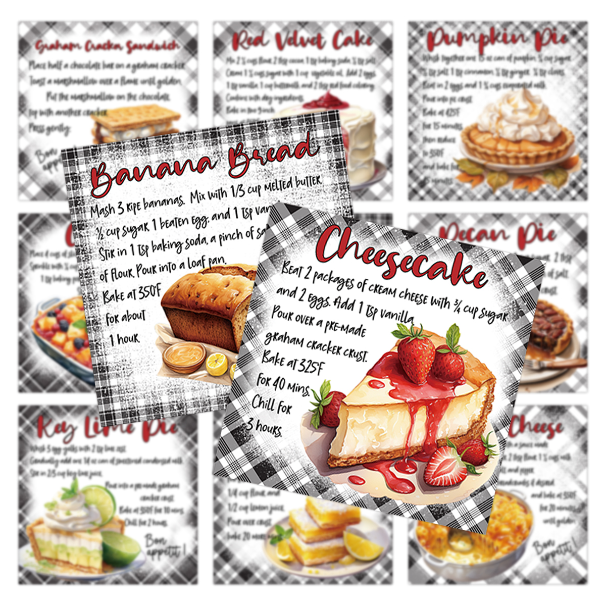 20pcs Plaid Design Baking Dess - Baking (Kitchen Ingredient) 리뷰 및 가격