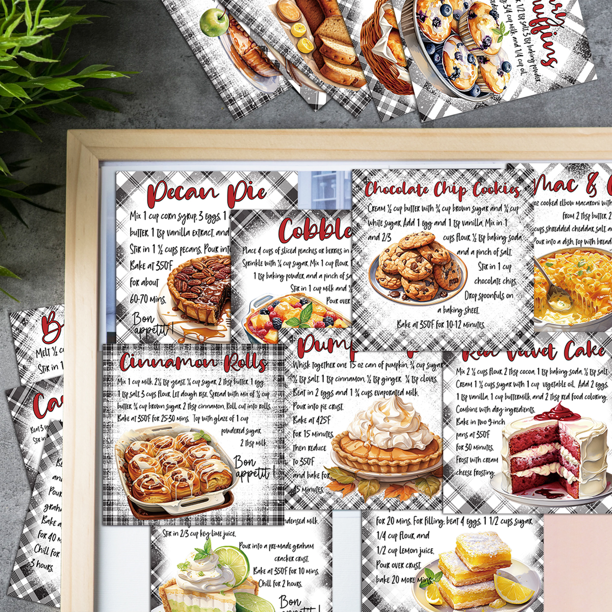 20pcs Plaid Design Baking Dess - Baking (Kitchen Ingredient) 리뷰 및 가격