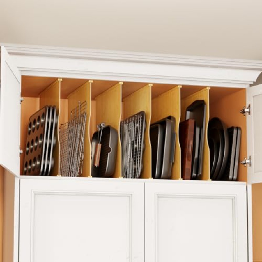 6 Pack Tray Dividers for Cabin - Kitchen Cabinet Baking Sheet Organizer 리뷰 및 가격