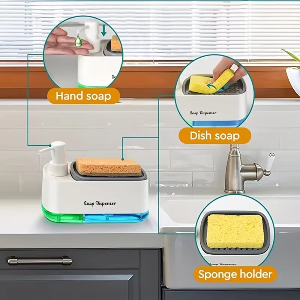3-in-1 Hand And Dish Soap Disp - Kitchen Baking Utensil Set 리뷰 및 가격