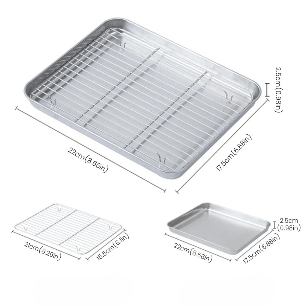 Stainless Steel Baking Sheet w - Kitchen Baking Tray Rack 리뷰 및 가격