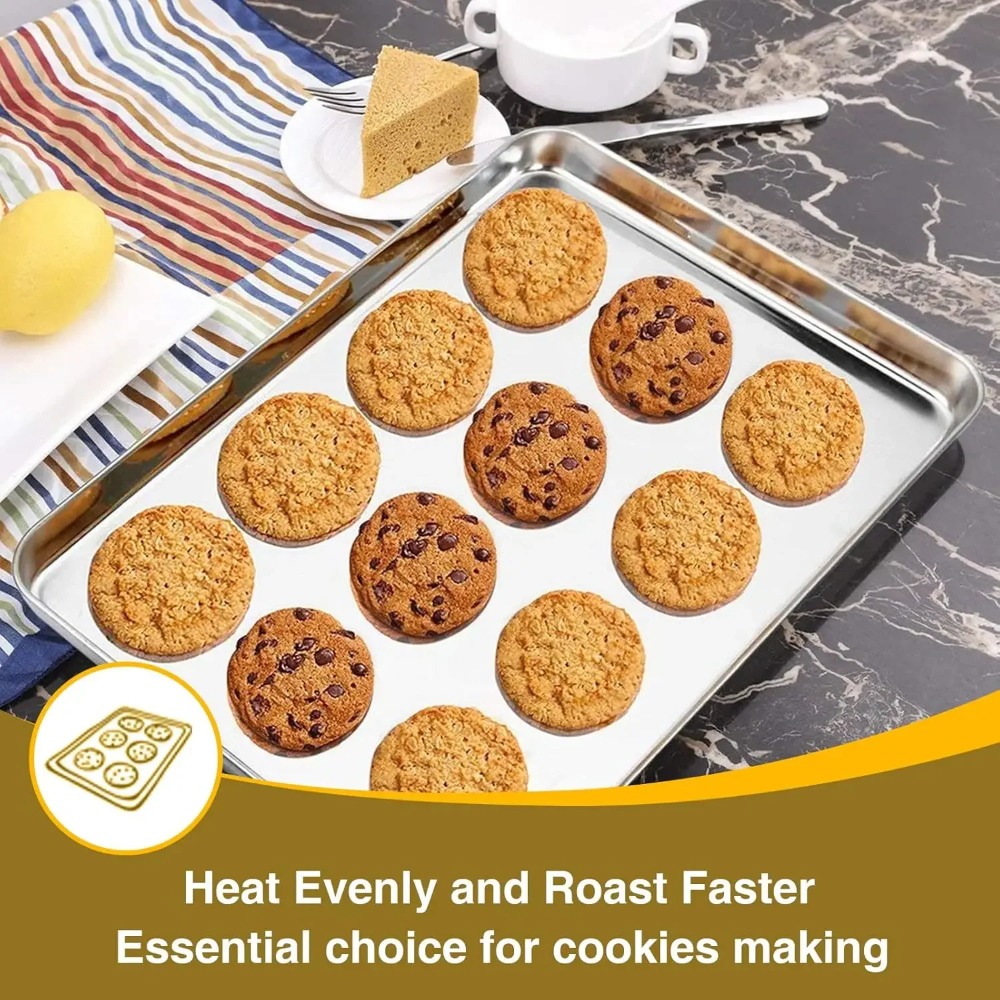 Stainless Steel Baking Sheet w - Kitchen Baking Tray Rack 리뷰 및 가격