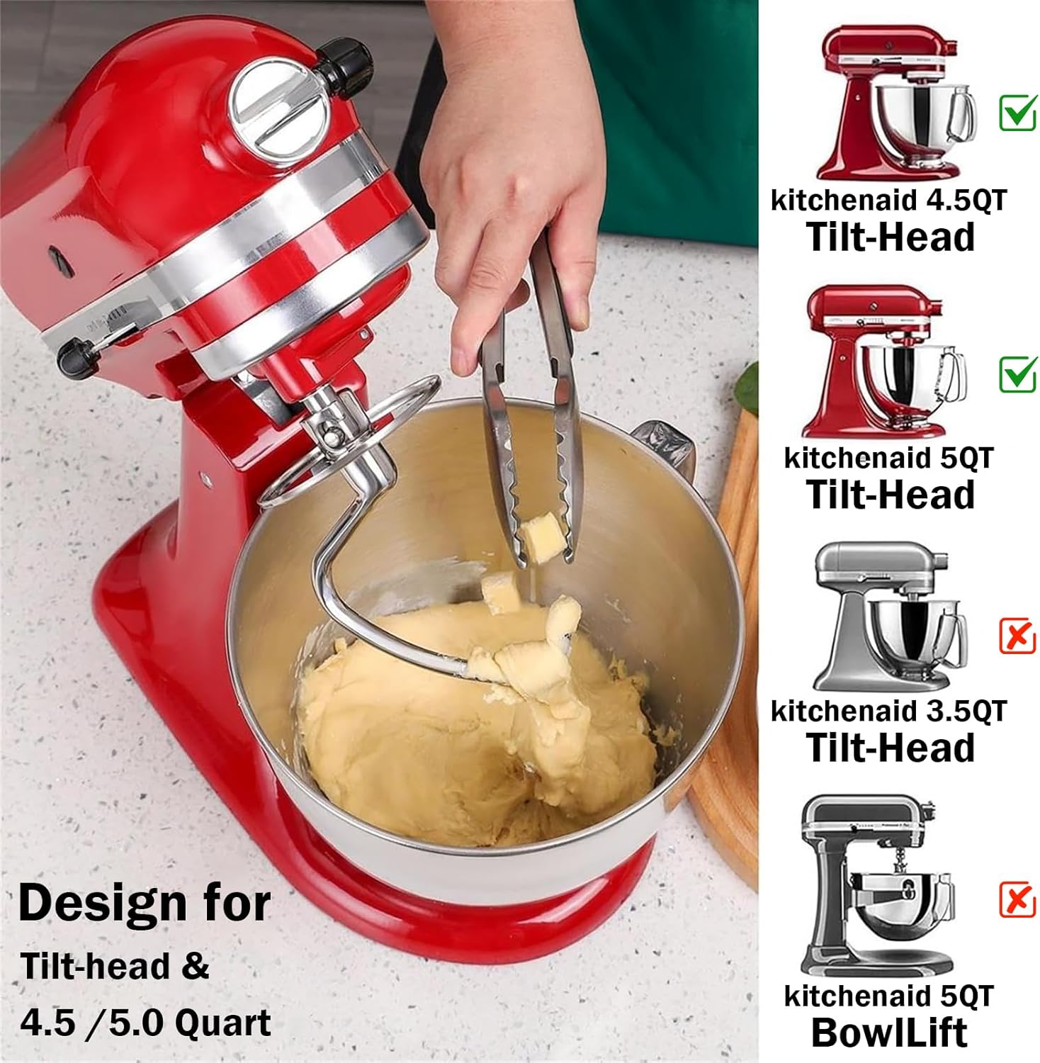 Stainless Steel Dough Hook Wit - Kitchenaid Baking Set 리뷰 및 가격