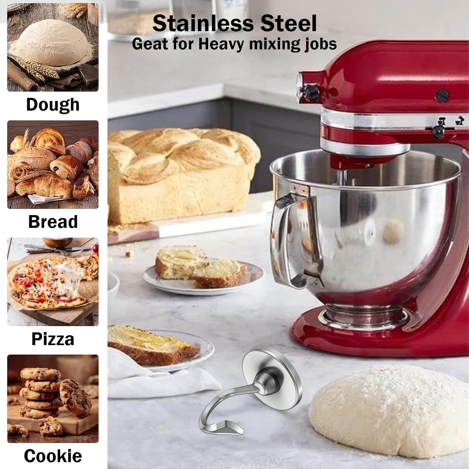 Stainless Steel Dough Hook Wit - Kitchenaid Baking Set 리뷰 및 가격
