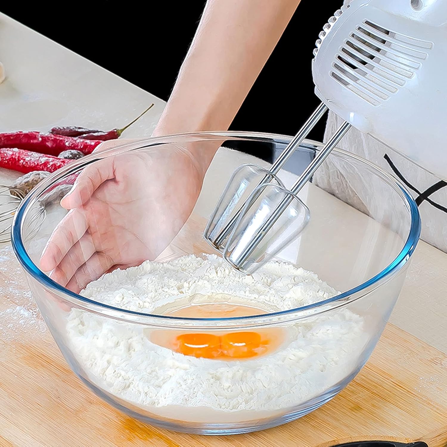 Glass Mixing Bowl Set of 3 for - Kitchen Baking Bowls 리뷰 및 가격