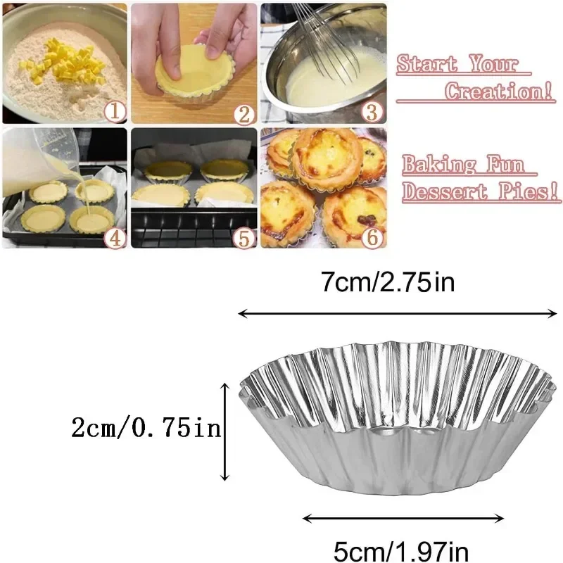 Aluminum 7cm Egg Tart Molds St - Kitchen Baking Tins 리뷰 및 가격
