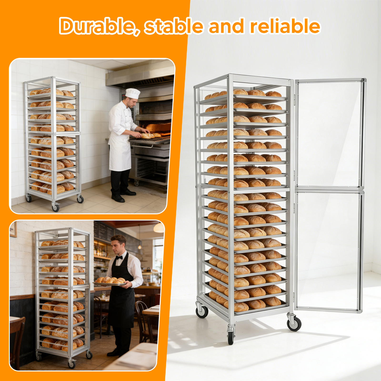 18 Tiers Bun Rack with Wheels  - Kitchen Baking Cart 리뷰 및 가격