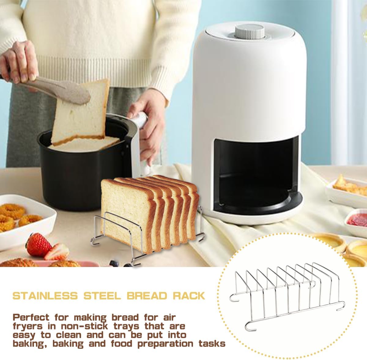 1Pcs Stainless Steel Toast Bre - Kitchen Baking Tray Rack 리뷰 및 가격