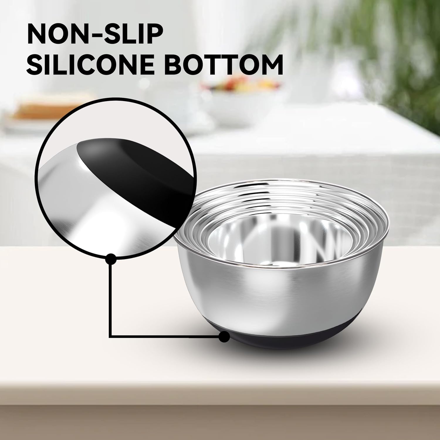 Stainless Steel Mixing Bowls w - Kitchen Baking Bowls 리뷰 및 가격