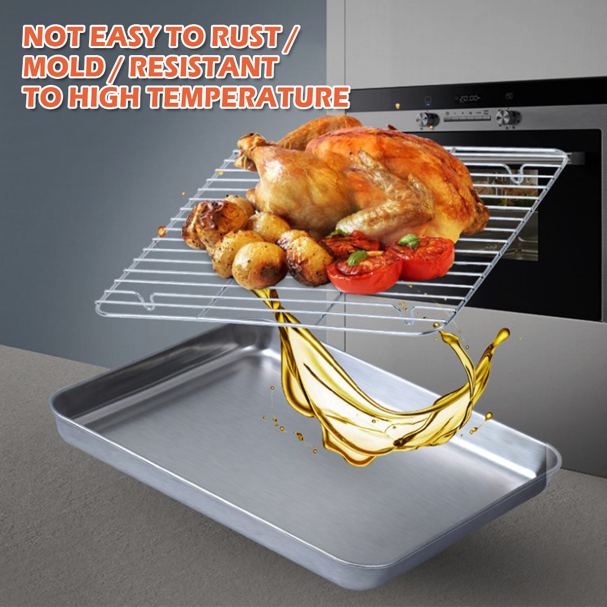 Stainless Steel Baking Tray wi - Kitchen Baking Tray Rack 리뷰 및 가격