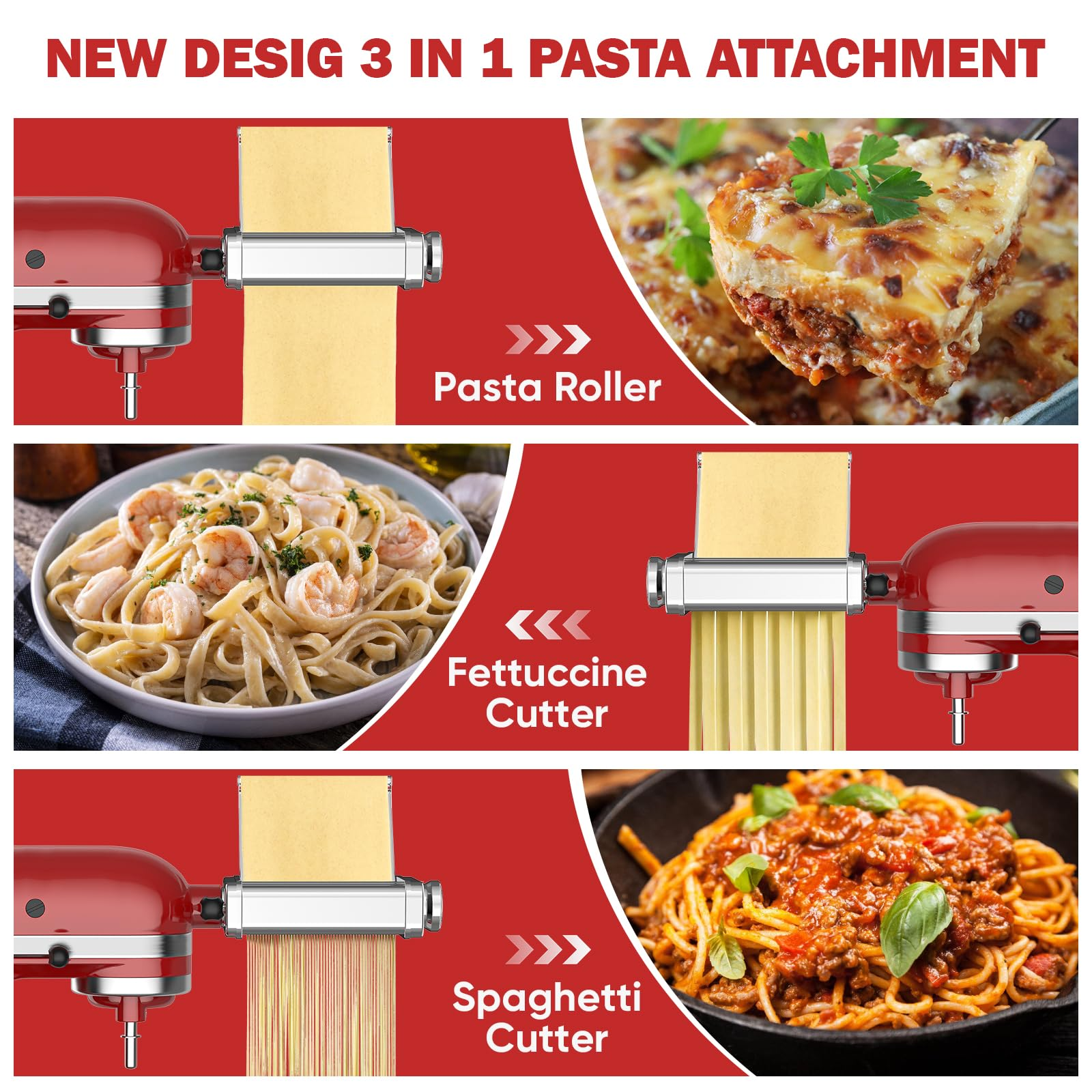 Gvode 3 in 1 Pasta Attachment  - Kitchenaid Baking Set 리뷰 및 가격