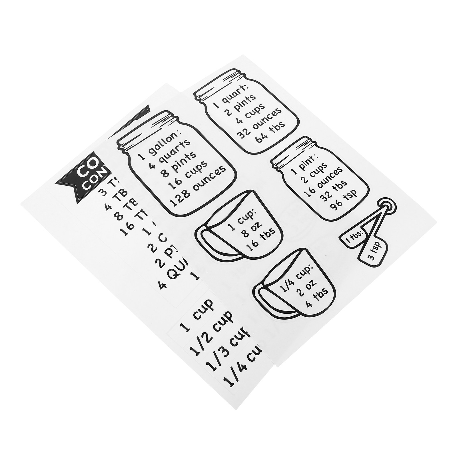 2Pcs Baking Conversion Chart S - Baking (Kitchen Ingredient) 리뷰 및 가격