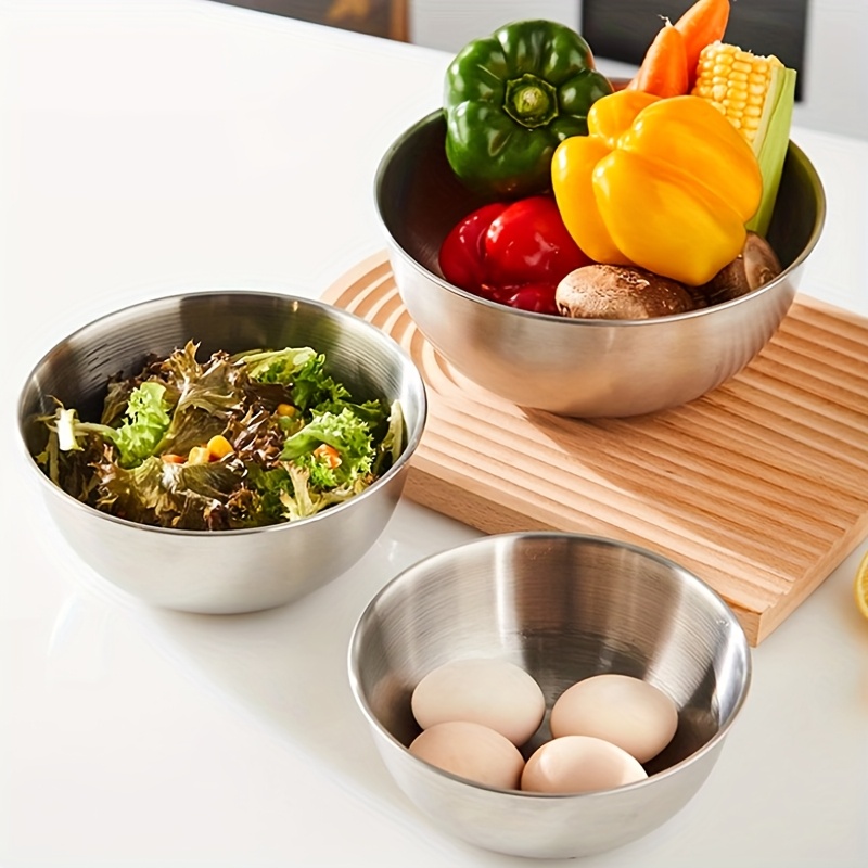 3pcs Stainless Steel Cooking M - Kitchen Baking Bowls 리뷰 및 가격