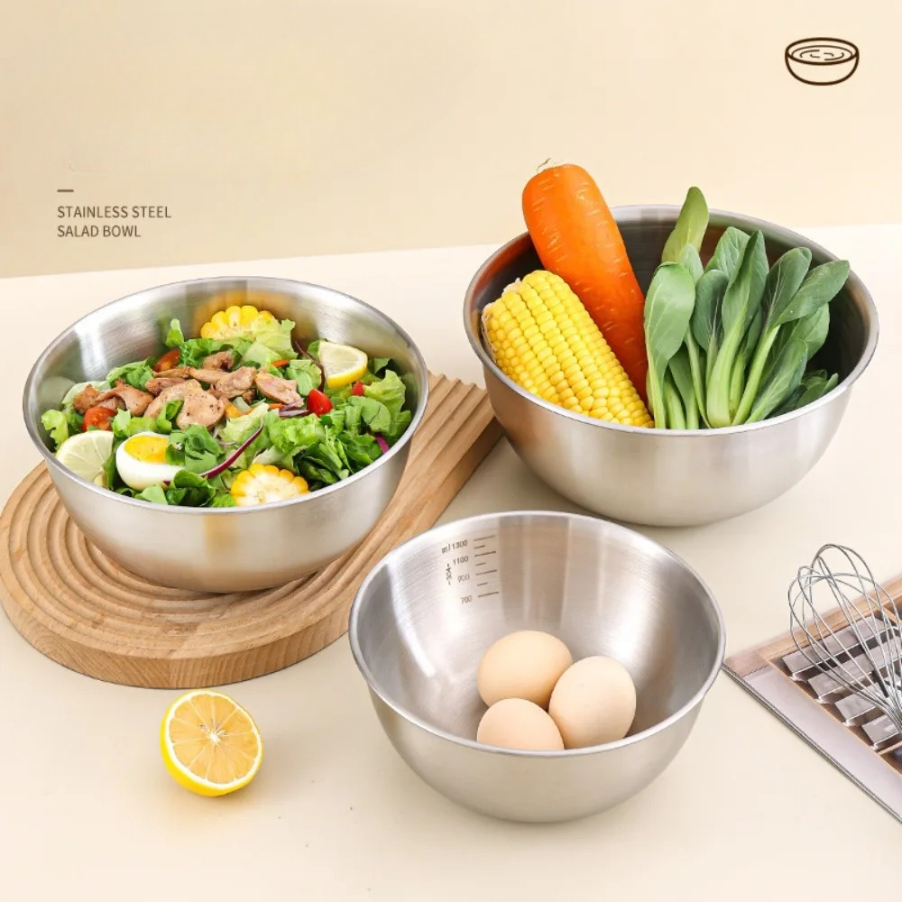 3pcs Stainless Steel Bowl Set  - Kitchen Baking Bowls 리뷰 및 가격