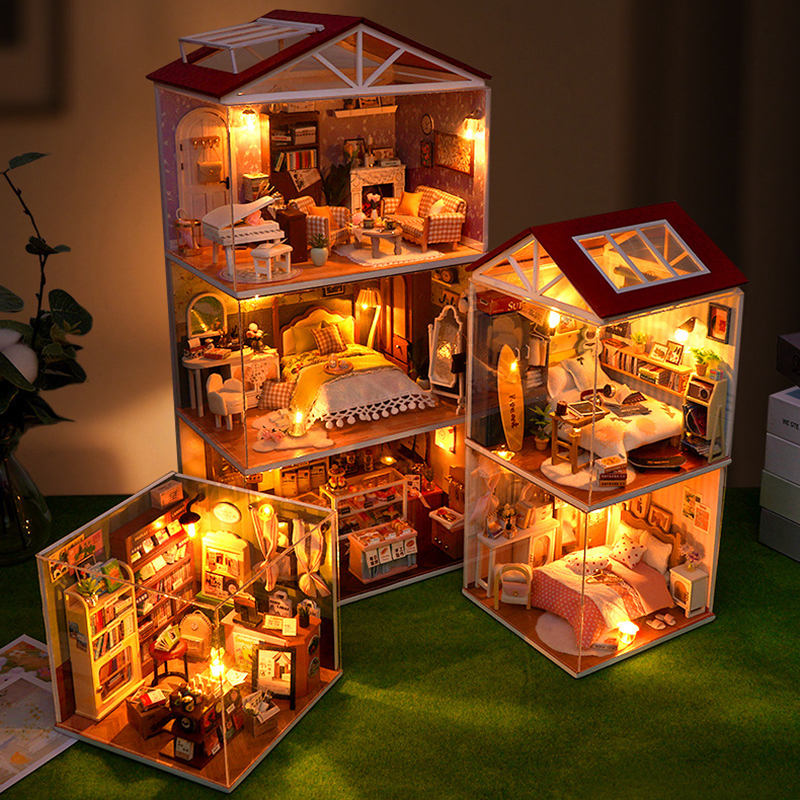 DIY Wooden Dollhouse Mini Bedr - Kitchen Uncle 리뷰 및 가격