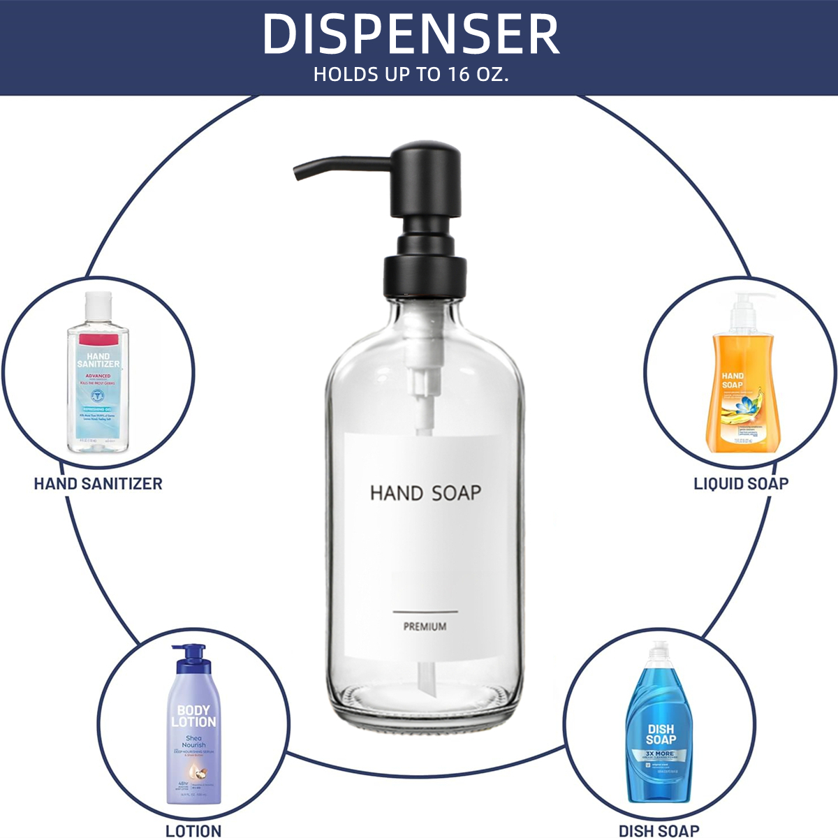 Clear Glass Soap Dispenser Set - Kitchen Baking Utensil Set 리뷰 및 가격