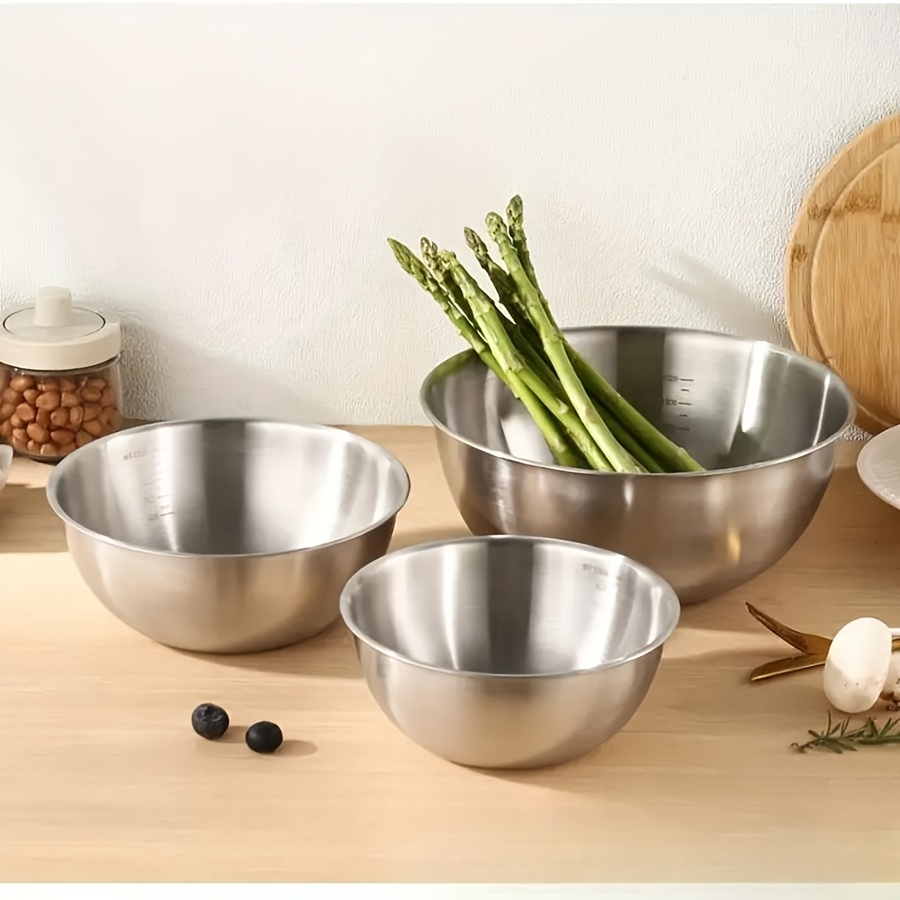 3pcs Stainless Steel Salad Bow - Kitchen Baking Bowls 리뷰 및 가격
