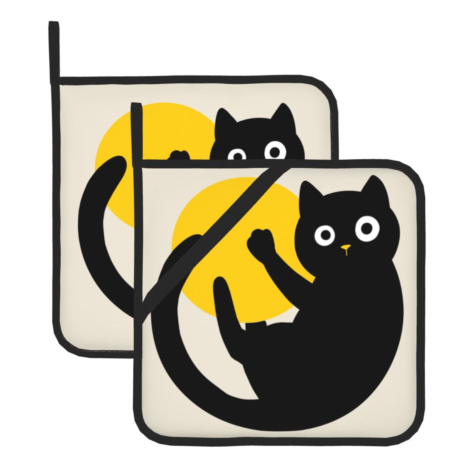 Cute Black Cat Pot Holders Set - Kitchen Baking Dishes 리뷰 및 가격