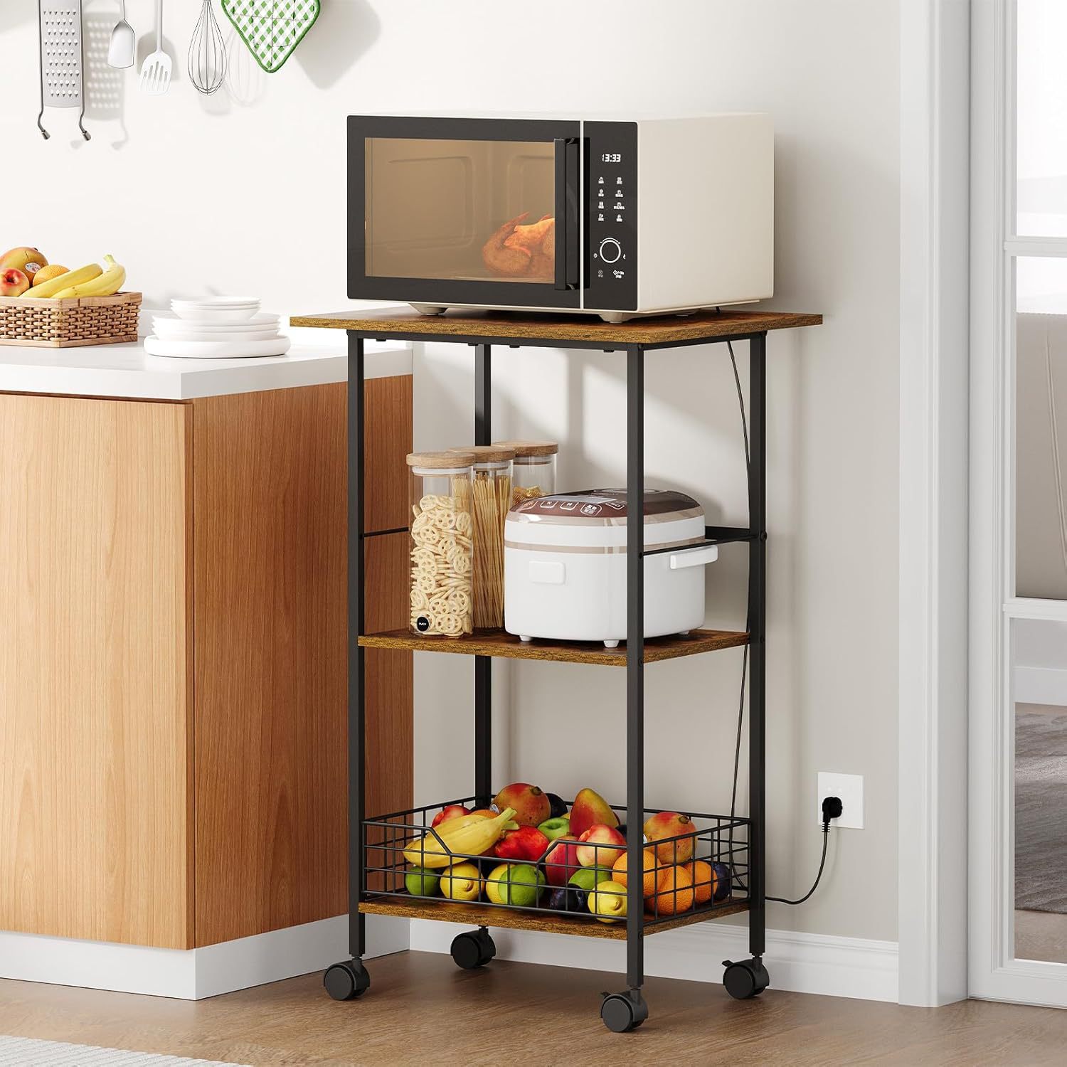 Three-layer roller kitchen rac - Kitchen Baking Station 리뷰 및 가격