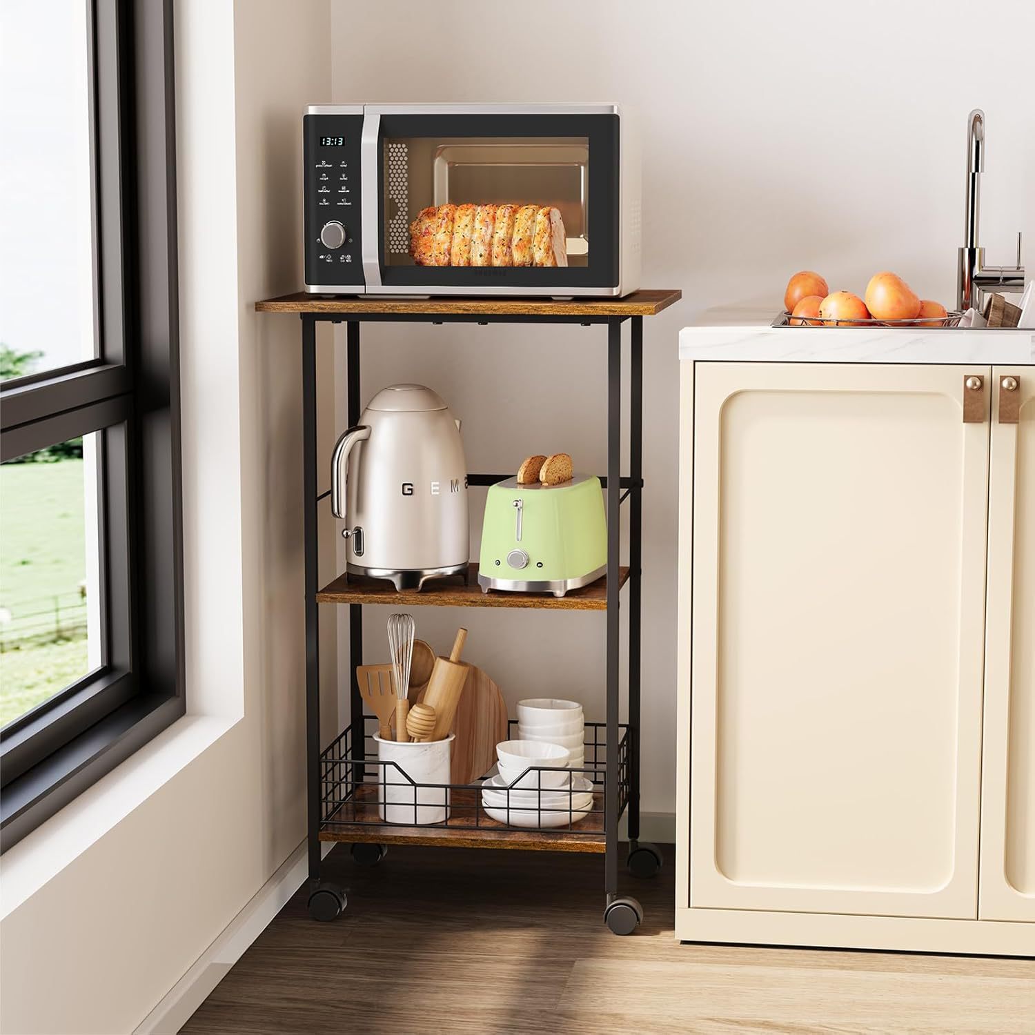 Three-layer roller kitchen rac - Kitchen Baking Station 리뷰 및 가격