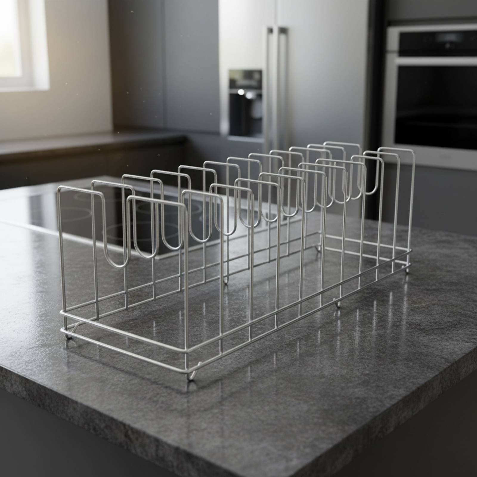 Pizza Pan Rack Space Saving Ba - Kitchen Baking Tray Rack 리뷰 및 가격