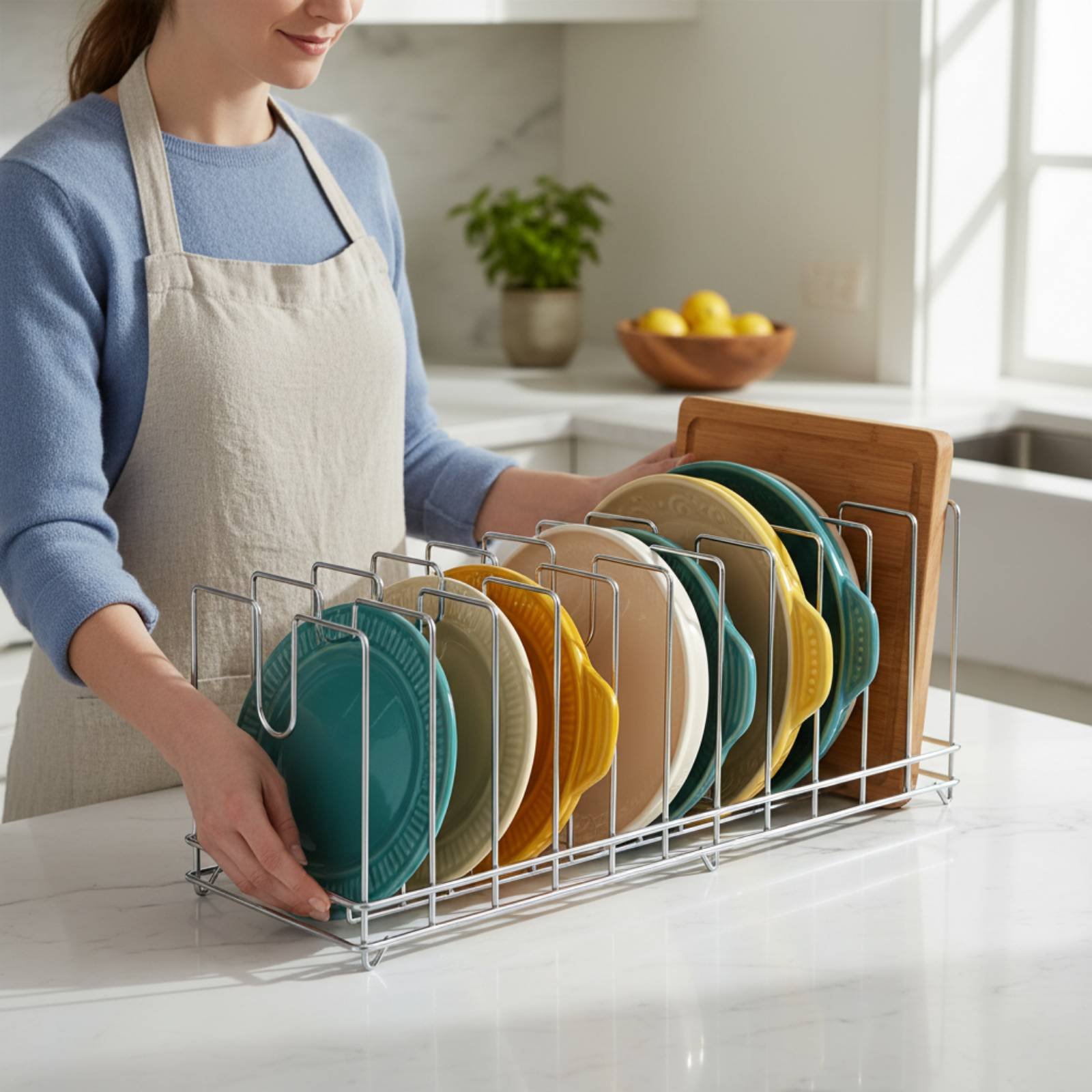 Pizza Pan Rack Space Saving Ba - Kitchen Baking Tray Rack 리뷰 및 가격